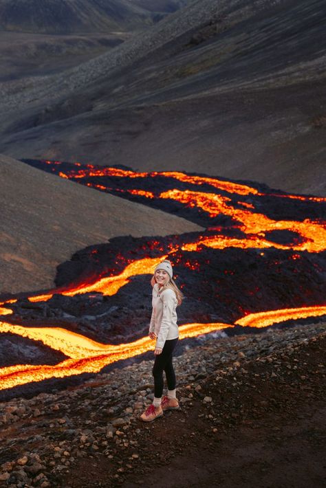 Woman hiking near a lava flow at Iceland. Linked to Incredible Iceland Road Trip Itinerary and Planning Guide. Iceland Autumn, Renee Roaming, Autumn Moodboard, Iceland Summer, Iceland Vacation, Iceland Trip, Iceland Photos, Iceland Road Trip, Iceland Photography