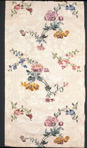 Dress fabric | Garthwaite, Anna Maria | V&A Search the Collections, silk, 1749 Spitalfields London, Anna Maria Garthwaite, Fashion History Timeline, Flower Spray, Victoria And Albert Museum, History Design, Fashion History, London England, Dress Fabric