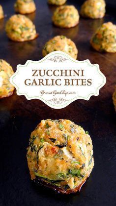 This tasty zucchini garlic bites recipe combines shredded zucchini with garlic… Zucchini Garlic Bites, Garlic Bites, Courgette Recipes, Garlic Zucchini, Zucchini Appetizer, Zucchini Bites, Grated Zucchini, Shredded Zucchini, Vegan Parmesan