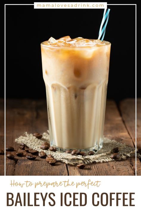 Iced Coffee With Alcohol, Baileys Iced Coffee Recipe, Baileys Recipes Drinks Coffee, Baileys Coffee Recipes, Baileys Recipes Drinks, Baileys Iced Coffee, Irish Cream Drinks, Cold Coffee Drinks Recipes, Baileys Irish Cream Coffee