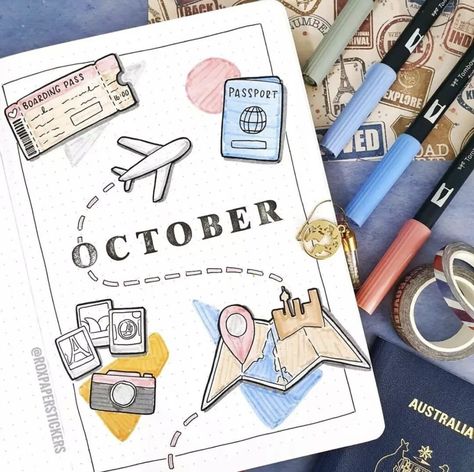 October Bujo Cover, October Bujo, Bujo Cover, Bullet Journal Ideas Templates, Creating A Bullet Journal, Bullet Journal Mood Tracker Ideas, Bullet Journal Paper, Bulletin Journal Ideas, Bullet Planner