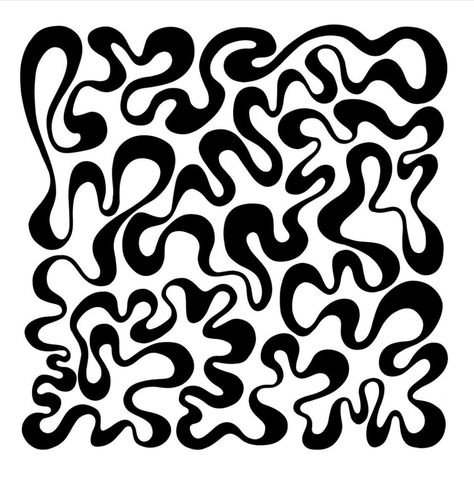 Squiggle Tattoo, Squiggle Line Art, Melting Pattern, Squiggle Illustration, Squiggly Line Drawing, Organic Shape Pattern, Wavy Illustration, Squiggle Background, Wavy Design Pattern