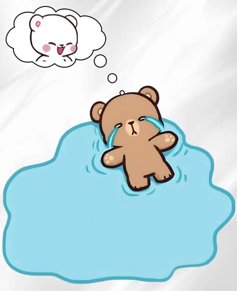 I Miss You Cartoon Images, Love Bears Cartoon, Mocha And Milk Bear, Milk And Mocha Bear, Milk Bear, Calin Gif, Milk And Mocha, Mocha Bear, Milk & Mocha