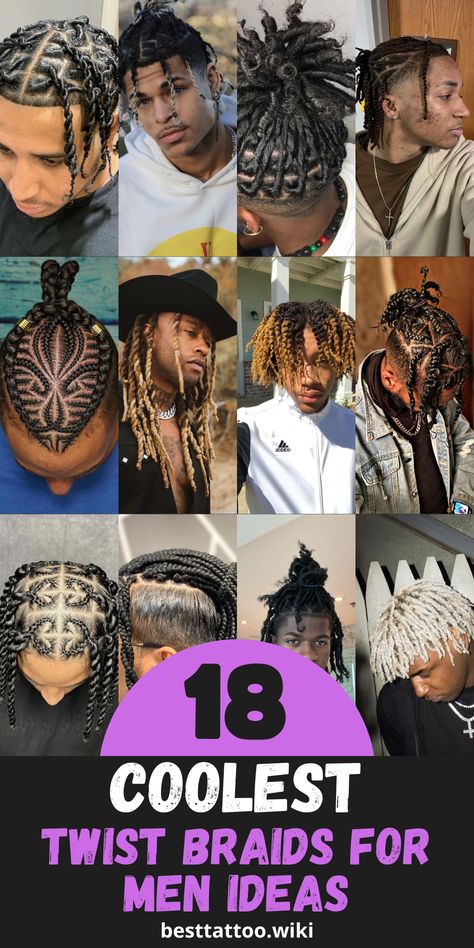 Two Strand Braids Men, Big 2 Strand Twist Men, Men’s Braid Twist Styles, Professional Dreadlock Hairstyles Men, Men’s Braiding Styles, Long Braids For Men, Men Hair Twist Styles, Boys Two Strand Twist, 3 Strand Twist Men