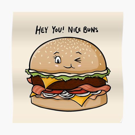 Hamburger Quotes Funny, Burger Puns Funny, Burger Pictures Cartoon, Burger Puns, Retro Burger Illustration, Funny Burger, Burger Cartoon, Burger Meme, Cute Motivational Quotes