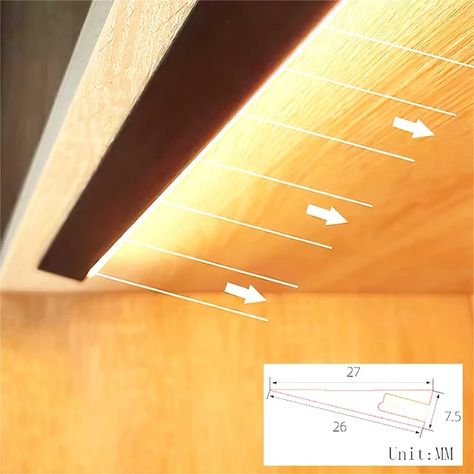 45 Degree Angle Led Strip Interior | Led Light Interior Shelf | Led Strip Shelf Light - Under Cabinet Lights - Aliexpress Best Under Cabinet Lighting, Under Shelf Lighting, Led Shelf Lighting, Shelf Led, Shelf Light, Shelf Edge, Wall Calendar Design, Hidden Lighting, 45 Degree Angle