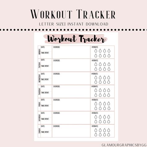 Weekly Fitness Tracker, Exercise Calendar, Exercise Tracker, Weekly Workout Schedule, Fitness Tracker Printable, Printable Workout, Workout Tracker, Tracker Fitness, Fitness Planner Printable