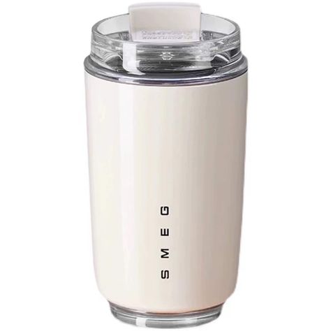 Smeg Stainless Steel Insulated Vacuum Wall Mug Coffee Tumbler  Double-layer vacuum cup wall, the outer layer is drop-proof and has no peculiar smell. Smeg Bean To Cup, Coffee Thermos Aesthetic, Coffee Thermal Mug, Coffee Mug Travel, Thermal Mugs, Starbucks Insulated Tumbler, Wishlist Christmas, Coffee Thermos, Travel Coffee Cup