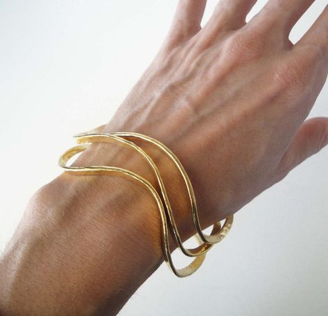 Soldered Rings, Gold Bangle Bracelets, Statement Bracelets, Unique Bangle, Hammered Bangles, Bangle Bracelet Set, Bracelets Set, Handmade Bangles, Jewelry Lookbook