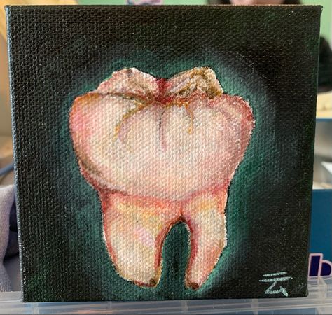 Tooth Art Painting, Dentistry Art Painting, Tooth Painting, Teeth Painting, Tooth Art, Wisdom Tooth, Teeth Art, Dental Art, Colorful Art