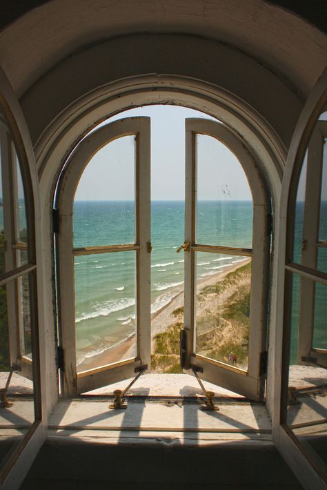 Arched Interior, An Open Window, Ocean And Beach, Interior Window, Beautiful Windows, Window View, Architectural Details, Open Window, Through The Window