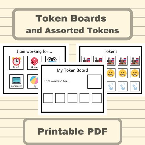 Aba Token Board, Token Board Ideas, Token Boards For Behavior, Rbt Tools, Replacement Behaviors, Behavior Visuals, Preschool Behavior Management, Reinforcement Chart, Behavior Interventionist