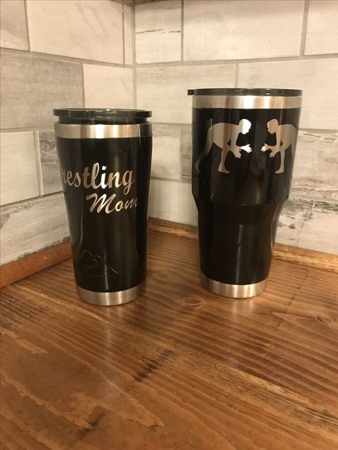 Wrestling mom and Dad stainless steel tumblers Decorated Cups, Sport Ideas, Cricut Business, Cricket Projects, Wrestling Mom, Resin Tumblers, Tumbler Cups Diy, Cup Ideas, Tumbler Ideas