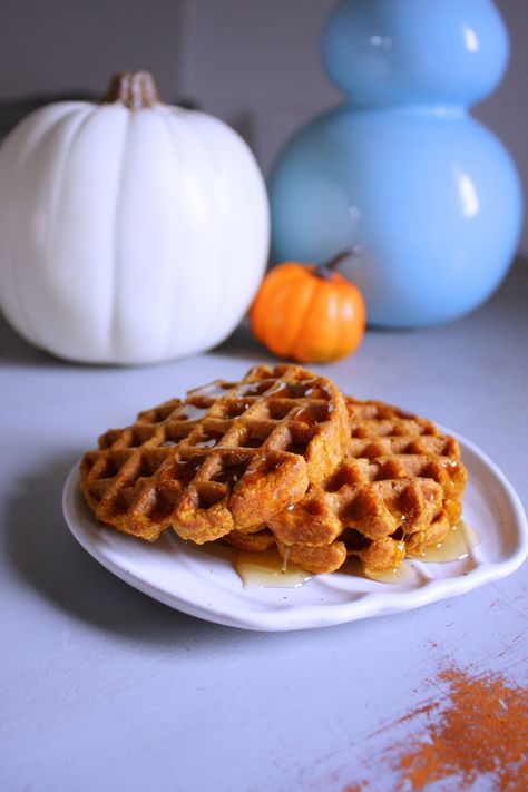 Pumpkin Pie Waffles, Blender Waffles, Pumpkin Waffles Recipe, Paleo Pumpkin Spice, Dairy Free Pumpkin Pie, Pumpkin Spice Waffles, Buttermilk Syrup, Dairy Free Pumpkin, Waffle Ingredients