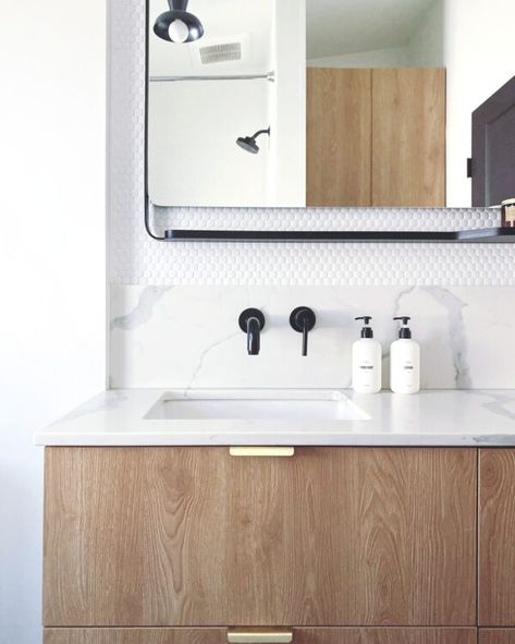 13 Ikea Bathroom Vanity Hacks That Look Exquisite - james and catrin Ikea Godmorgon Vanity, Godmorgon Vanity, Ikea Kitchen Units, Ikea Bathroom Vanity, Ikea Vanity, Ikea Godmorgon, Custom Countertops, Ikea Bathroom, Organizing Hacks