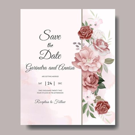 Leaves Template, Elegant Wedding Invitation Card, Wedding Card Frames, Wreath Wedding Invitations, Floral Cards Design, Floral Wedding Invitation Card, Hand Drawn Wedding, Wedding Elements, Elegant Wedding Invitation