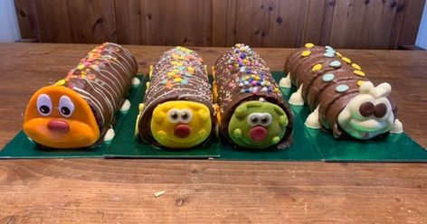 'I tried Tesco, Asda, Co-op and M&S Colin the Caterpillar cakes and there was an obvious winner' - Wales Online Colin The Caterpillar Cake Recipe, Colin The Caterpillar Cake, Colin The Caterpillar, Caterpillar Cake, Travel Scotland, Buttercream Filling, Cake Name, Chocolate Shells, Tasting Party