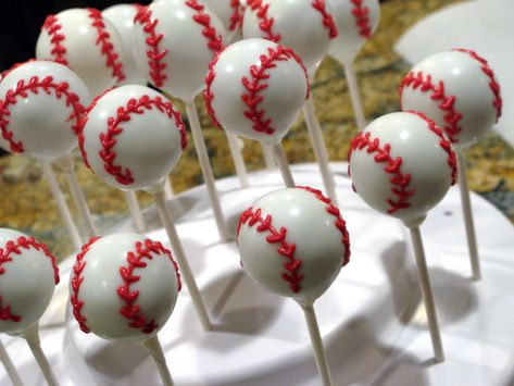 Baseball Cake Pops | Did you know that our Cake Balls actual… | Flickr Baseball Cakepops, Baseball Furniture, No Bake Oreo Cake, Baseball Cake Pops, Oreo Cake Pops, Baseball Theme Birthday, Baseball Cake, Cake Ball, Baseball Theme Party