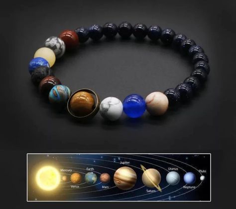 Stone Beaded Bracelets, Galaxy Solar System, Eight Planets, Relationship Bracelets, Moms Bracelet, Yoga Bracelet, Chakra Bracelet, Yoga Jewelry, Gifts For Sister