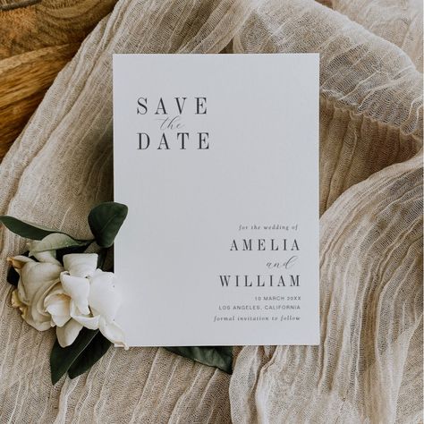 Wedding Save the Dates simple wedding save the date wedding elegant script pampas grass fall floral wedding save the date save the date simple script black and white save the date ideas