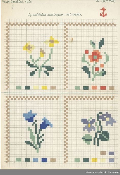 Mini Cross Stitch Patterns, Cross Stitch Patterns Free Disney, Geeky Cross Stitch Patterns, Flower Cross Stitch Pattern, Cross Stitch Flower, Flower Cross Stitch, Cross Stitch Cross, Floral Cross Stitch Pattern, Stitch Cross Stitch