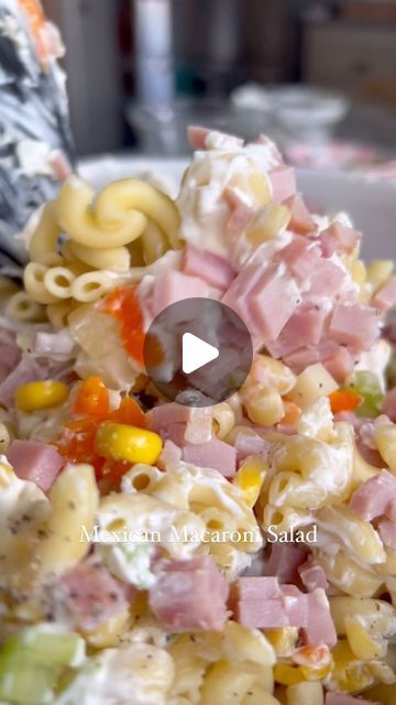 Mexican Ham Recipes, Mexican Pasta Salad With Ham, Mexican Cold Pasta, Mexican Macaroni Salad With Ham, Sopa Fria Pasta Mexican, Southwest Macaroni Salad, Street Corn Pasta Salad Ditalini, Mexican Macaroni Salad Recipe, Mexican Pasta Salad Recipes