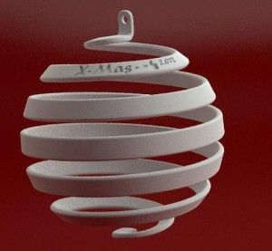 3D printed Christmas ornament by Luigi Vaghi 3d Printer Ornament, Valentines 3d Print, 3d Printer Christmas Ornaments, 3d Printed Ornament, 3d Printed Christmas Ornaments, 3d Printer Christmas, 3d Print Ideas, 3d Printing Christmas, Christmas 3d Print