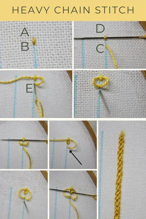 Embroidery Border Stitches, Basic Hand Embroidery Stitches, Embroidery Stitches Beginner, Embroidery Border, Decorative Embroidery, Crewel Embroidery Kits, Chain Stitch Embroidery, Diy Embroidery Patterns, Basic Embroidery Stitches