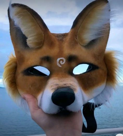 Therian Mask Fox Ideas, Cross Fox Therian Mask, Wolf Mask Therian, Red Fox Therian Mask, Fox Therian Mask Ideas, Therian Mask Ideas Wolf, Therian Fox Mask, Felt Animal Masks Diy, Fox Therian Mask