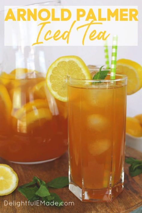 Fresco, Essen, Arnold Palmer Drink Recipe, Iced Tea Lemonade Recipe, Arnold Palmer Recipe, Arnold Palmer Drink, Sweet Tea Vodka, Iced Tea Drinks, Iced Tea Cocktails