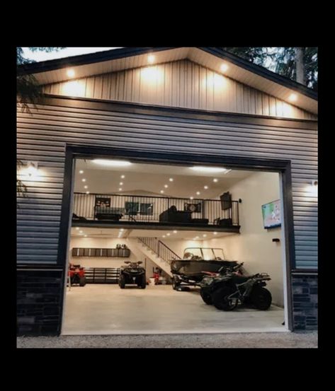 Metal Shop Houses, Shop With Living Quarters, Garage With Living Quarters, Barn With Living Quarters, Plan Garage, Garage Loft, Mechanic Garage, Metal House, Metal Garages