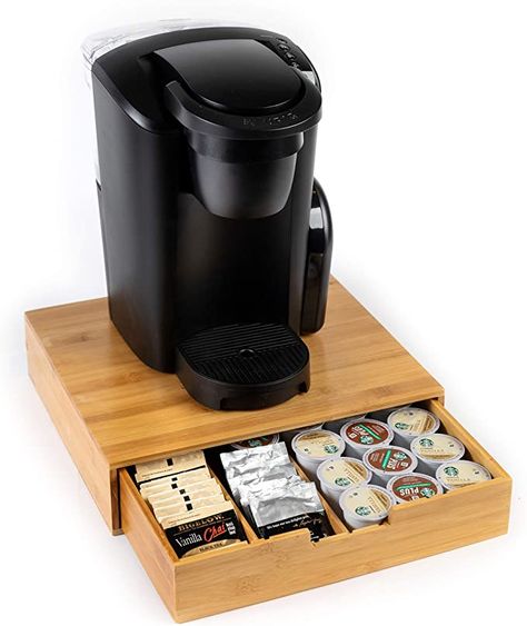 Amazon.com: Bamboo mind reader k cup holder/storage, bamboo drawer storage, K- cup holder, bamboo leaf tea box, wooden k cup organizer, kcup storage dispenser, coffee cup drawer organizer: Kitchen & Dining Coffee Cup Drawer, Kcup Storage, K Cup Storage, Coffee Pods Drawer, Cup Drawer, Cup Organizer, K Cup Holders, Kitchen Desks, Coffee Pod Holder