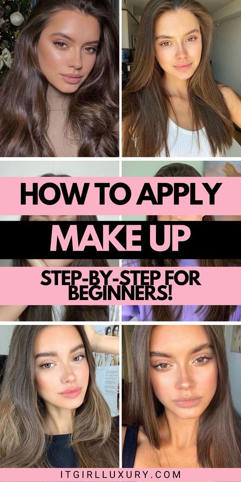 Glow Up Guide: Step-by-Step Makeup Application for Beginners! How To Apply Makeup Step By Step, Where To Place Makeup On Face, Where To Put Makeup On Face, Apply Makeup Step By Step, Makeup On Face, Makeup Chart, Basic Makeup For Beginners, Glow Up Guide, Makeup Charts