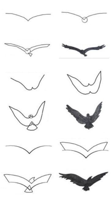 Small Bird Drawing Simple, Flying Bird Drawing Simple, Simple Birds Drawing, How To Draw A Bird Flying, Easy Drawings Birds, Small Birds Drawing, Bird Drawings Simple, Birds Drawing Simple, Bird Drawings Easy Step By Step