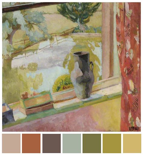 Art Bead Scene Blog: September Monthly Challenge Palette & Inspiration Duncan Grant, Vanessa Bell, Bloomsbury Group, Bell Art, Garden Painting, Virginia Woolf, Art Uk, The Pond, East Sussex