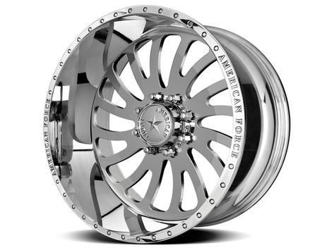 1999-2020 F250 & F350 American Force 24x11 Octane SS8 Wheel - Polished AFT241174F25N041R Custom Wheels Cars, American Force Wheels, Truck Rims, Trucks Lifted Diesel, Super Duty Trucks, Rims And Tires, Rims For Cars, Chrome Wheels, Aftermarket Wheels