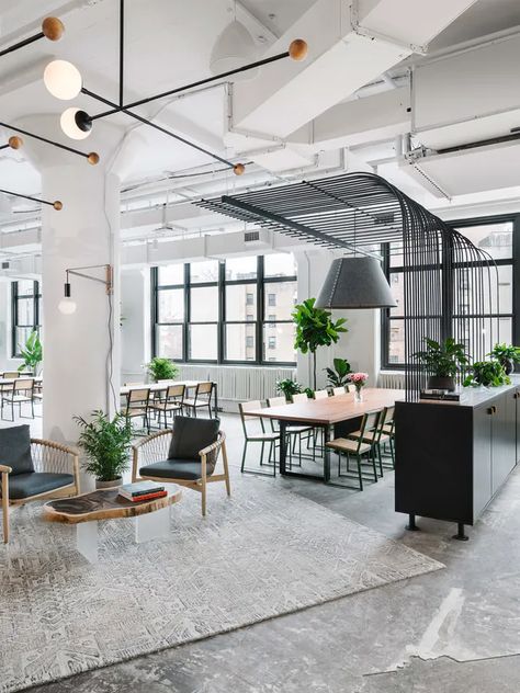 Shake Shack Corporate Headquarters | Bergmeyer | Archinect Industrial Office Space, Open Office Design, Design Interior Modern, Commercial Office Design, Industrial Office Design, Cool Office Space, Interior Design Minimalist, Office Design Inspiration, Loft Office