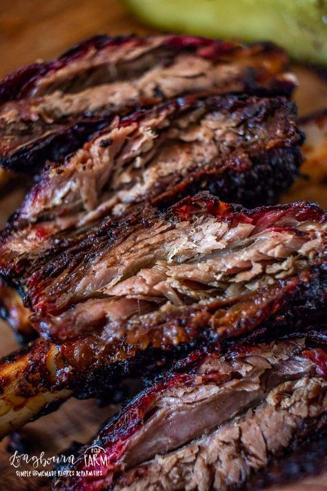 Traeger Meals, Smoked Beef Ribs Recipe, Smoked Beef Back Ribs, Grilled Beef Ribs, Smoked Beef Short Ribs, Smoked Dishes, Barbeque Pit, Smoked Beef Ribs, Ribs Recipes