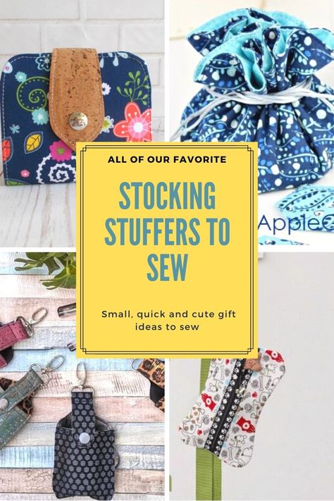 Stocking stuffers to sew, gift ideas on a small scale - Sew Modern Bags Christmas Zipper Pouch, Interesting Sewing Patterns, Handmade Christmas Gifts Sew, Ornament Sewing Projects, Sewing Gift Ideas For Dad, Sewing Projects Small Scrap Fabric, Sewing Patterns For Christmas Gifts, Small Gifts To Sew For Friends, Christmas Sewing Ideas Easy