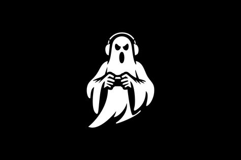 Ghost Gaming Logo by Andika Raflesianto Ghost Logo Design, Logo Reference, Ghost Logo, Ghost Games, Channel Logo, Ghost Photography, Youtube Banner Design, Glasses Logo, Logo Idea