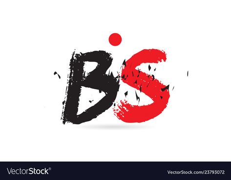 Alphabet letter combination bs b s with grunge Vector Image B S Letter Images, Bs Logo Design Letter, Letter B Tattoo, Bs Logo, V Letter Images, Best Photography Logo, Sb Logo, Letter Combination, H Alphabet