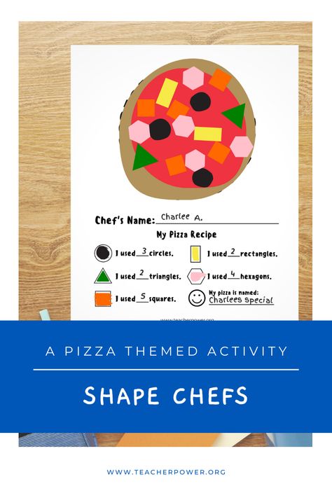 Shape Pizza Kindergarten, Shape Lessons For Preschool, Shapes Pizza Craft, Pizza Activities For Kindergarten, Shape Pizza Preschool, Pizza Math Activities, Pizza Shapes Preschool, Shape Pizza Free Printable, Pizza Math Preschool