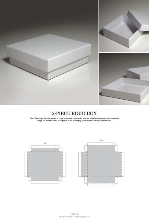 2-Piece Rigid Box - Packaging & Dielines: The Designer's Book of Packaging Dielines: Birthday Gifts For Boyfriend Creative, Diy Birthday Gifts For Boyfriend, Gifts For Boyfriend Creative, Packaging Dielines, Creative Craft Ideas, Gifts For Best Friend, Packaging Diy, Packaging Template, Gift Box Template