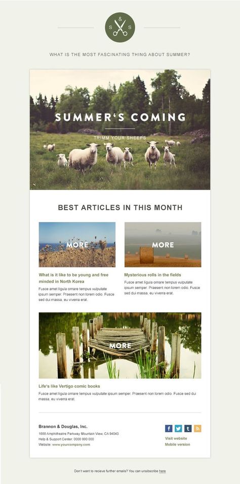 Design By Pixel Buddah Email Newsletter Inspiration, Newsletter Design Layout, Graphic Design Magazine, Business Newsletter Templates, Green Village, Email Layout, Newsletter Layout, Newsletter Inspiration, Email Marketing Inspiration