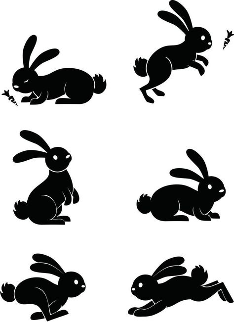 Rabbit Set Illustration Design Rabbit Vector, Vector Art, Vector Free, Illustration Design, Royalty Free, Clip Art, Design, Art