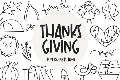 GOBBLE GOBBLE - TTF FONT This font includes 52 cute fall/autumn/thanksgiving doodles. Check the previews to see the items included! Commercial use for this font is allowed → unlimited projects → unlimited sales → no credit required Limitations of Font Purchase → You cannot sell or distribute the font file → You cannot include the font file in products as a free download → You cannot alter the font and claim as your own  This purchase is in the form of a ZIP file including only: Gobble Gobble - Doodle Font - TTF I appreciate your interest and I hope that you enjoy this font! November Font Hand Lettering, Thanksgiving Fonts Alphabet, Thanksgiving Doodles Easy, Doodles Pumpkin, November Doodles, November Font, Thanksgiving Font, Abc Fonts, Thanksgiving Doodles