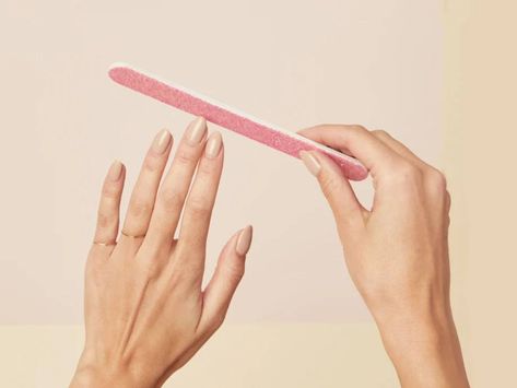 Nail experts explain how to file your nails the correct way to avoid breakage, plus why the type of nail file you use matters. Filing Nails, Best Nail File, Nail Filler, Nail Filing, Neutral Nail Polish, Weak Nails, Fingernail Designs, Nude Nail Polish, Popular Nail Designs