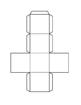 3D Cube cutout worksheet. Cube Draw, Cube Cutout, Patron Cube, 3d Cube Design, Dnd Diy, Cube Template, Paper Folding Techniques, Square Drawing, 3d Templates