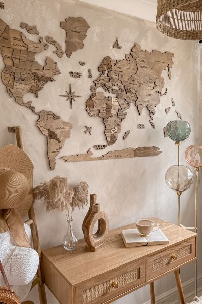 This Map is a unique gift for family, friends or yourself to track your journeys. The Map of the World is a wonderful gift idea for holidays: Anniversary, Birthday, Christmas, Thanksgiving or any other special occasion. 

If you are looking for wall decor ideas to refresh your space, our World Map is the ideal piece for the modern home, living room, bedroom or any other room.  

Explore the world from the comfort of your own home with our travel map. Office Farmhouse, Wooden World Map, Wood World Map, Modern Centerpieces, Map Wall Decor, Wooden Map, Wall Map, World Map Wall Art, World Map Wall