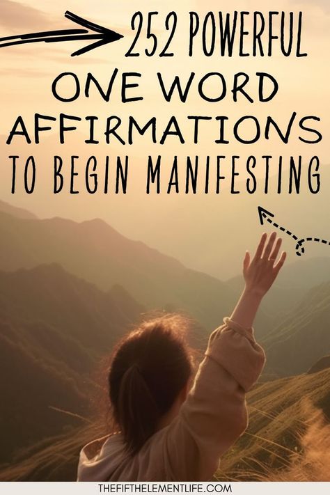 One-Word Affirmations Words For Transformation, 3 Word Affirmations, Affirmations And Intentions, One Word Affirmations Positive, One Word Mantras, One Word Intentions, Daily Intentions Affirmations, One Word Affirmations, Single Word Quotes